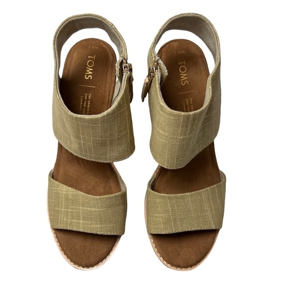 TOMS Majorca Cutout Sandal Size 8.5 NWOT Comfort heels - Picture 2 of 7